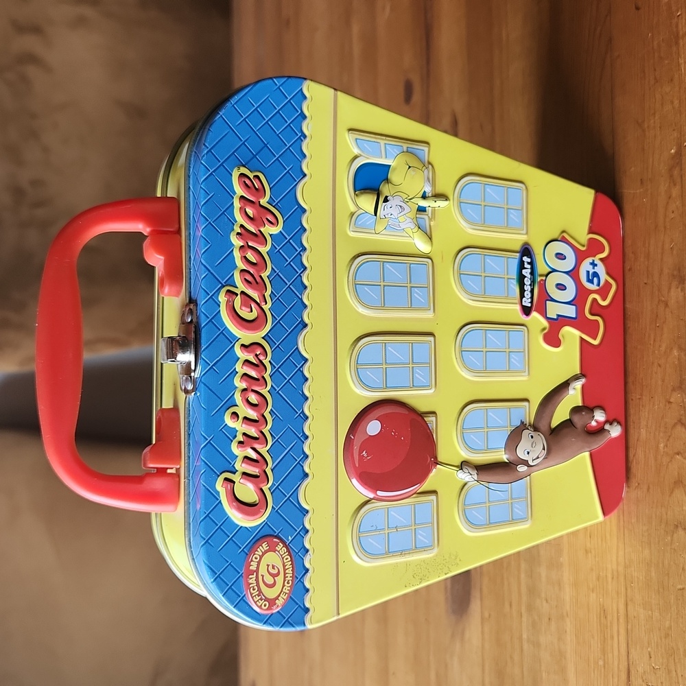 Puzzle Tin - Red and Yellow